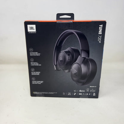 New JBL Tune 720BT Wireless Over-Ear Bluetooth Headphones Black JBLT720BTBLKAM