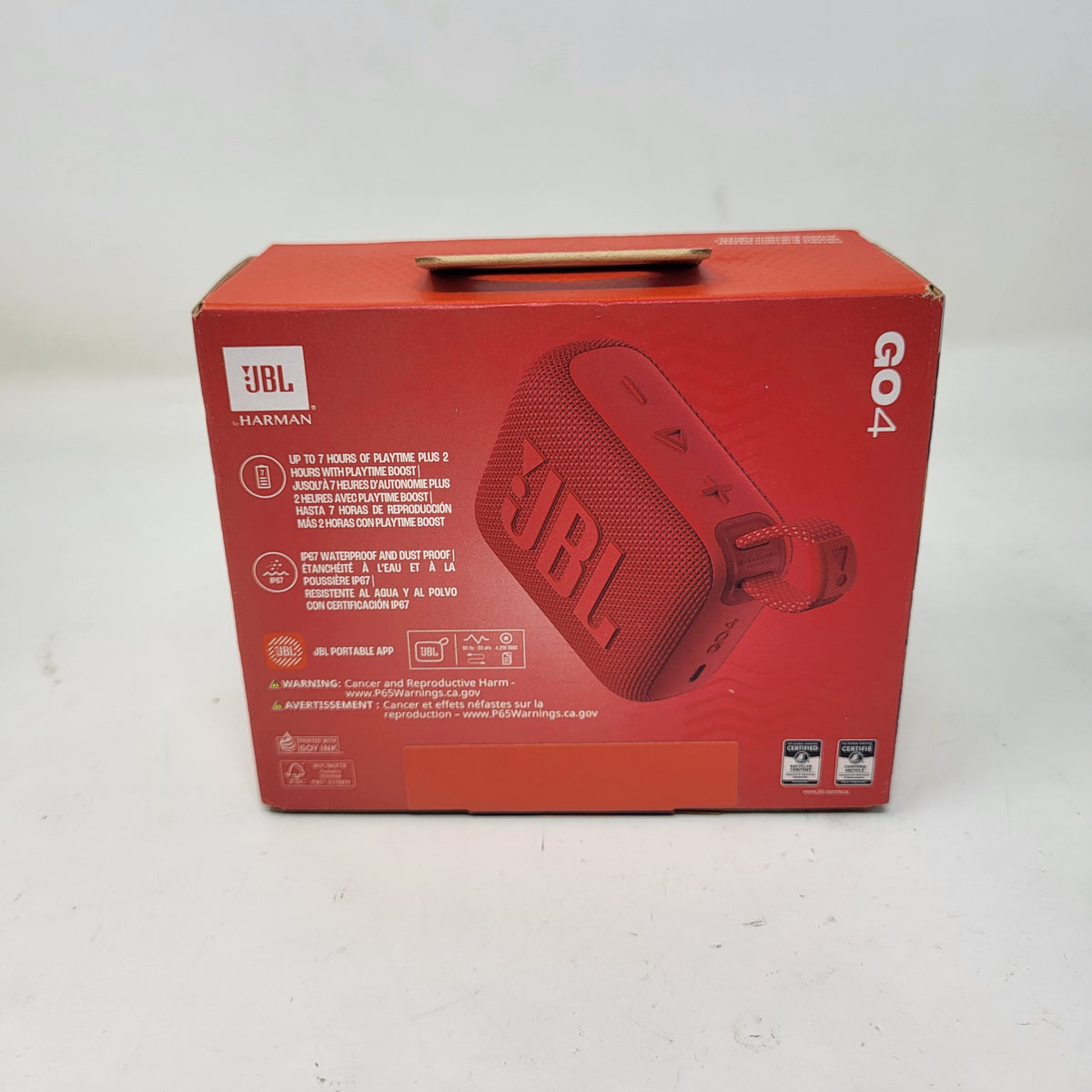 New JBL Go 4 Portable Speaker Red JBLGO4REDAM