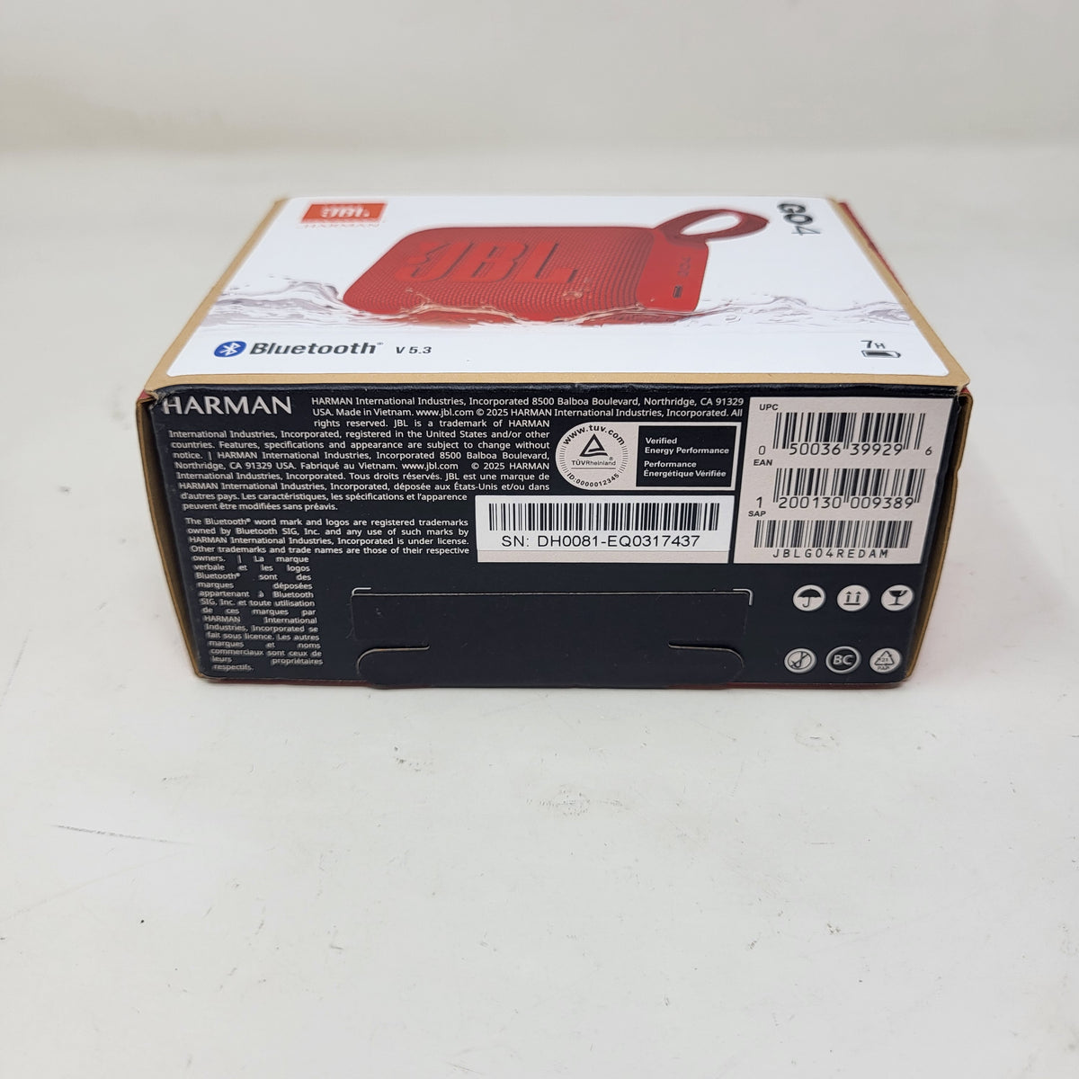 New JBL Go 4 Portable Speaker Red JBLGO4REDAM