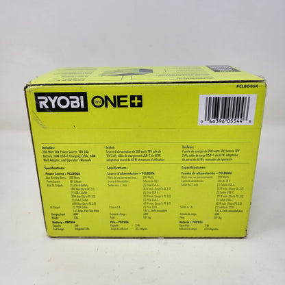 New Ryobi ONE+ 18V 200-Watt Portable Battery Power Source and Charger