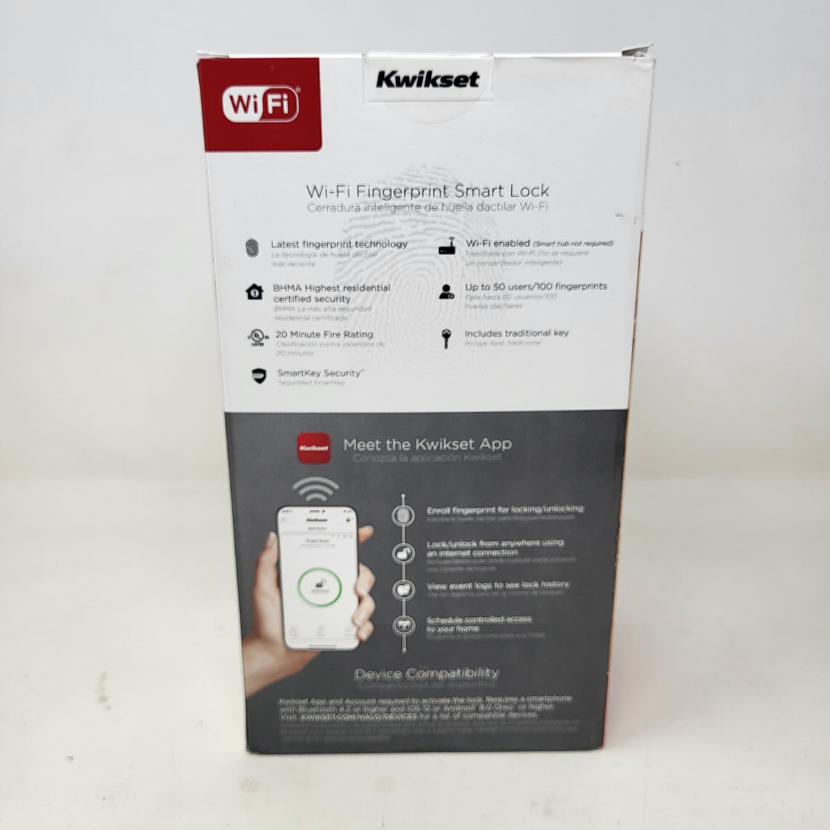 Kwikset Halo Touch 99590-003 Fingerprint Smart Lock Deadbolt Satin Nickel