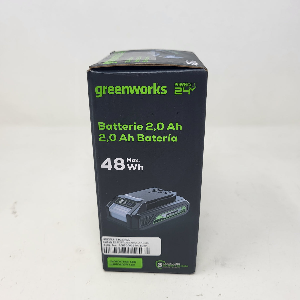 New Greenworks LB24A020 24 V 2.0 Ah Battery
