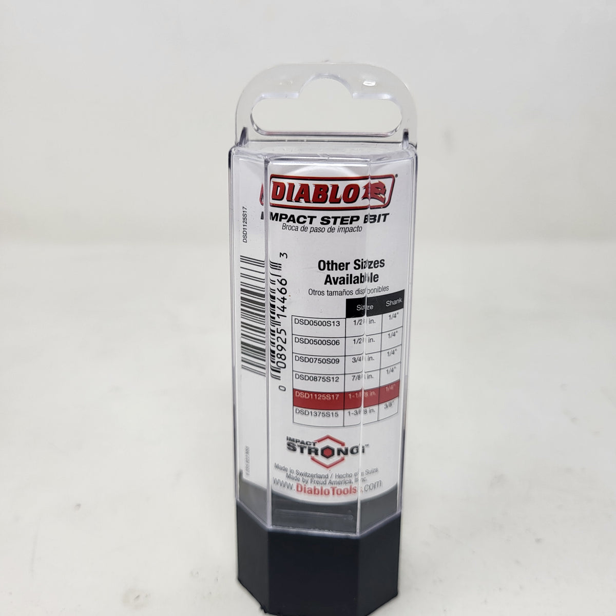 New Diablo DSD1125S17 Impact Step Drill Bit 7/8"-1-1/8" 17-Step 1/4" Hex