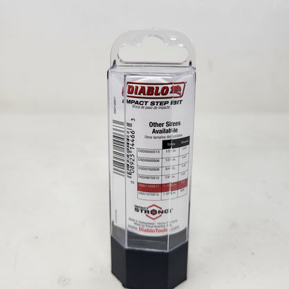 New Diablo DSD1125S17 Impact Step Drill Bit 7/8"-1-1/8" 17-Step 1/4" Hex