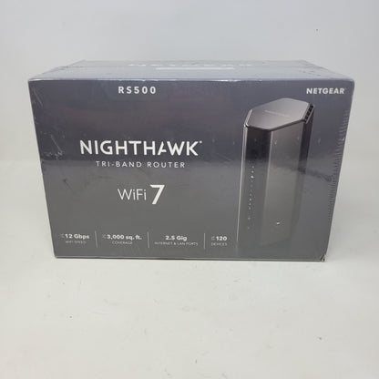 New NETGEAR Nighthawk Tri Band WiFi 7 RS500-100NAS Wireless Router