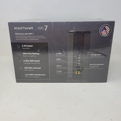 New NETGEAR Nighthawk Tri Band WiFi 7 RS500-100NAS Wireless Router