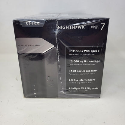New NETGEAR Nighthawk Tri Band WiFi 7 RS500-100NAS Wireless Router
