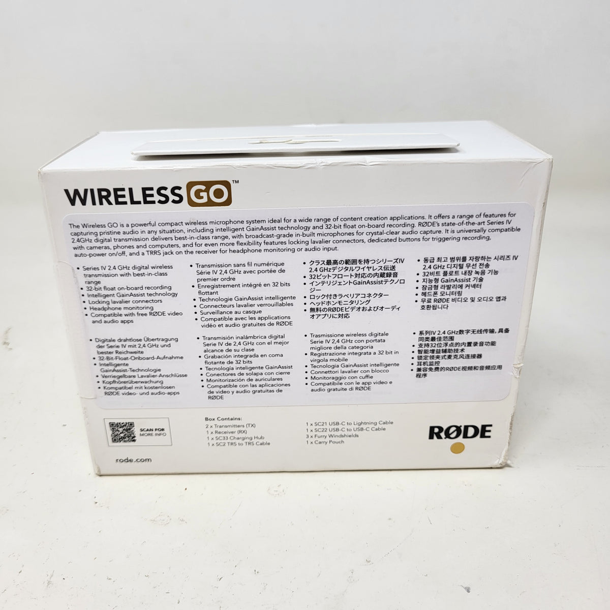 New Rode Wireless GO 20Hz - 20kHz Dual Mic System Microphone WIGOGEN3