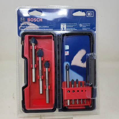 New Bosch GT3000 8-Piece Glass and Tile Carbide Drill Bit Set
