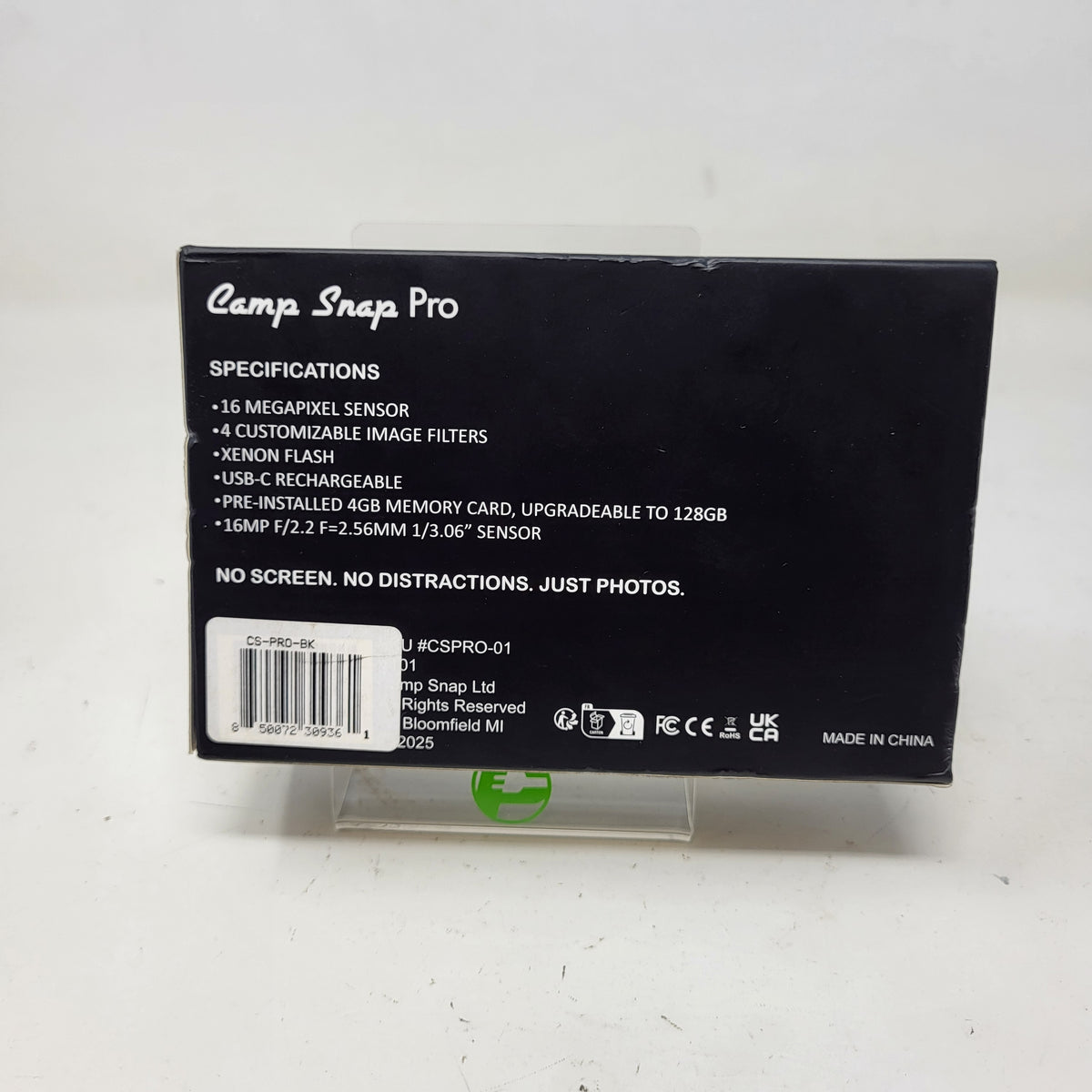 New Camp Snap Pro CS-PRO Screenless Digital Point & Shoot Retro Film Style Camera