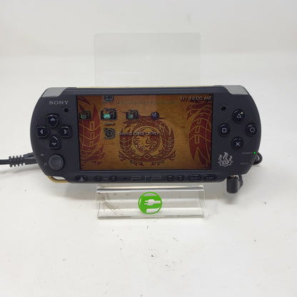 Sony PlayStation Portable PSP-3000 Handheld Console Gaming System Only Matte Black & Gold