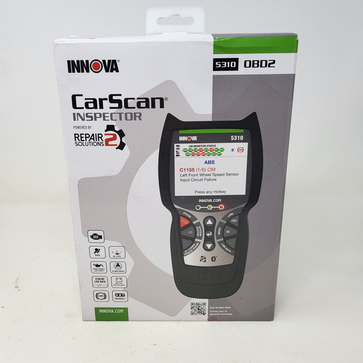 New Innova 5310 OBD2 Automotive Diagnostic Scanner Black