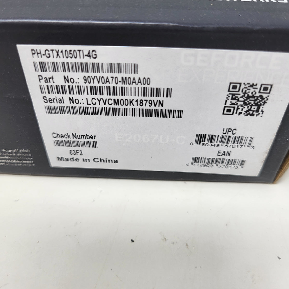 New Asus GeForce GTX 1050 Ti 4GB GDDR5 Graphics Card 