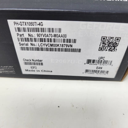 New Asus GeForce GTX 1050 Ti 4GB GDDR5 Graphics Card 