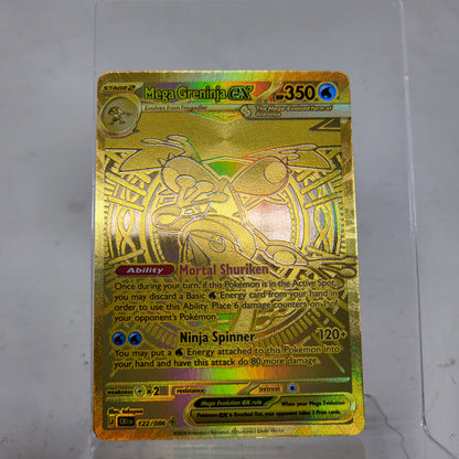 Pokémon Mega Greninja ex 122/086 Chaos Rising Mega Hyper Rare Gold