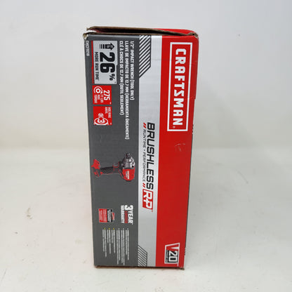 New Craftsman V20 RP 1/2 Cordless Brushless Impact Wrench