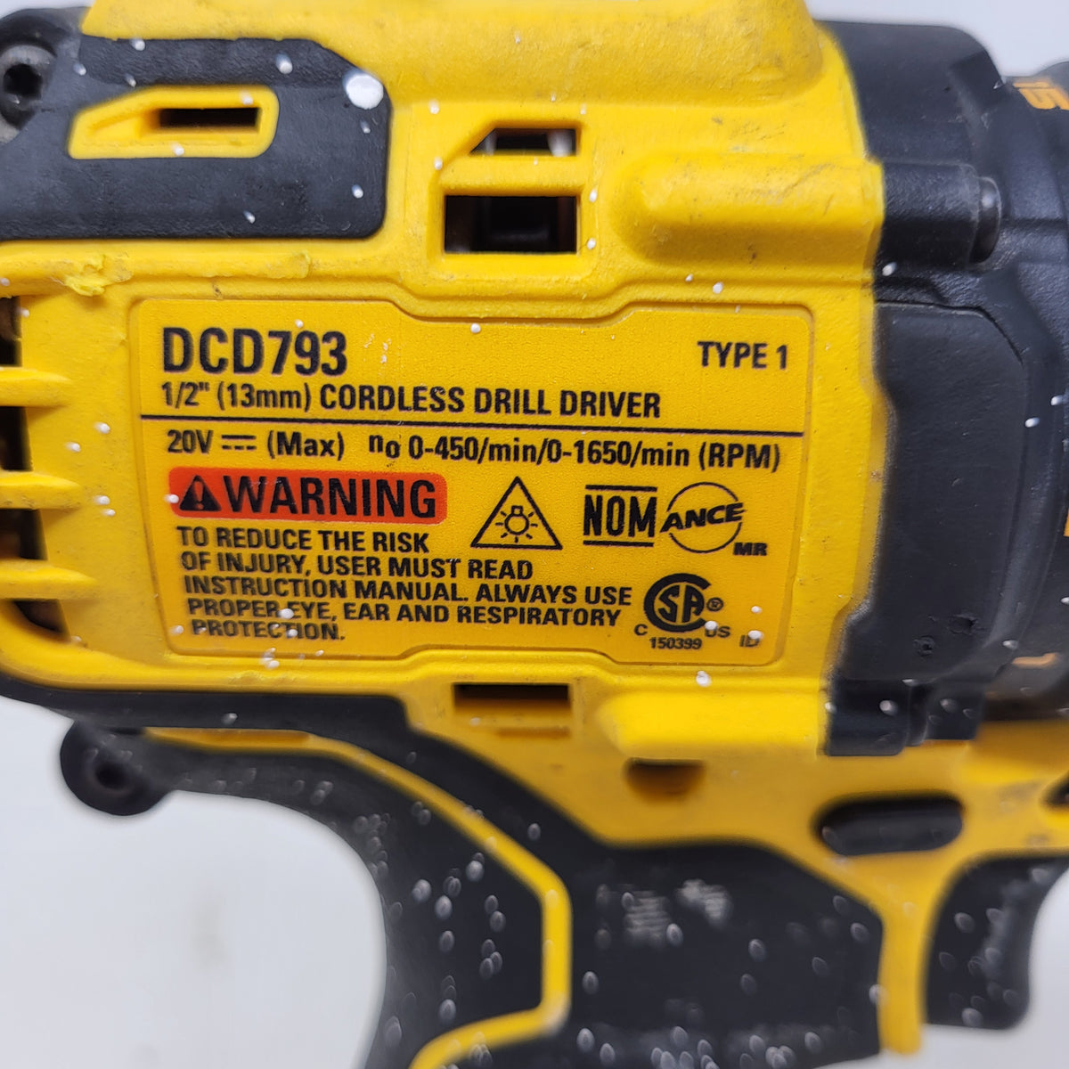 DeWalt DCD793 20V MAX 1/2" (13mm) Cordless Drill Driver