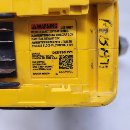 DeWalt DCD793 20V MAX 1/2" (13mm) Cordless Drill Driver
