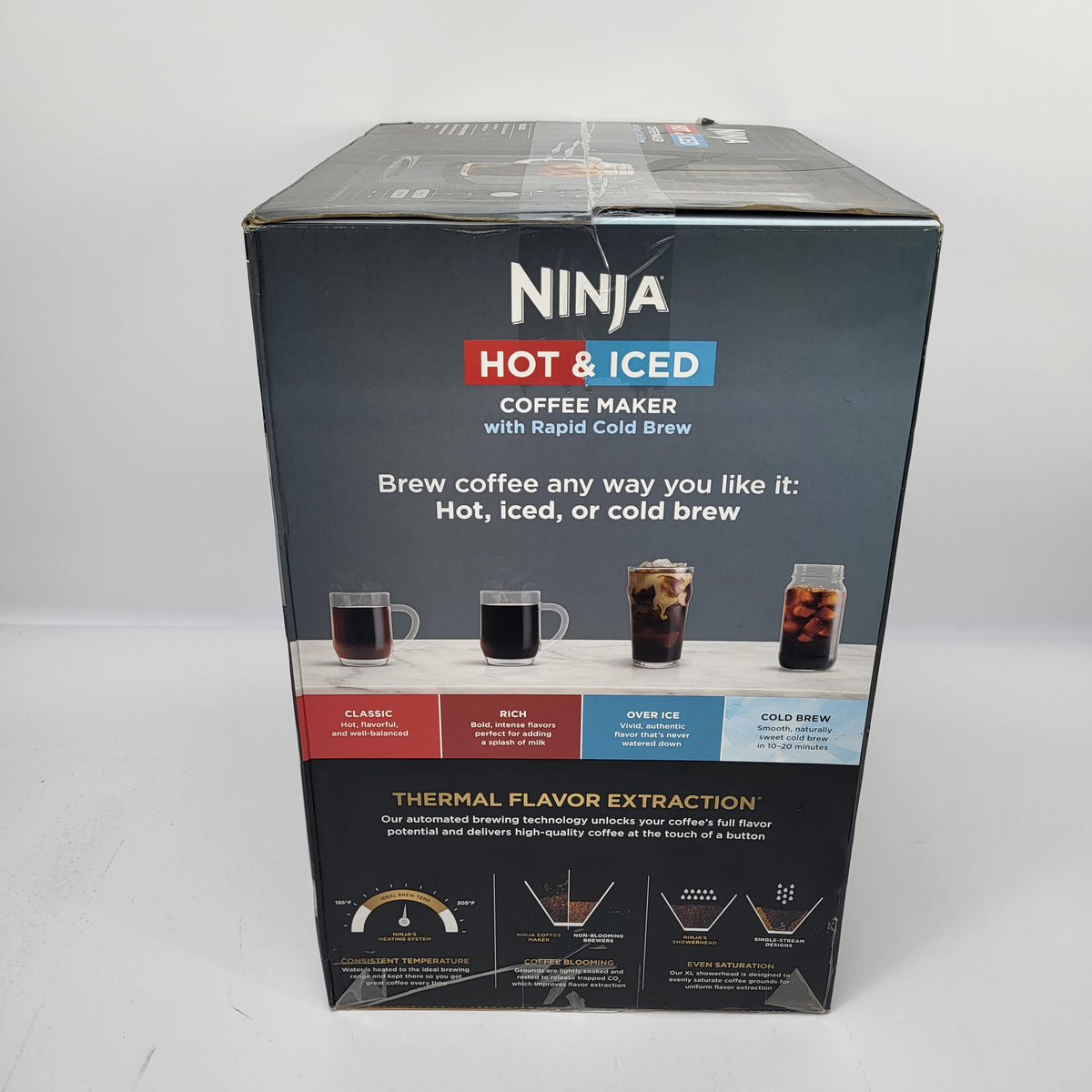 New Ninja Hot & Iced 10-Cup Drip Coffee Maker 4 Brew Styles Rapid Cold Brew 