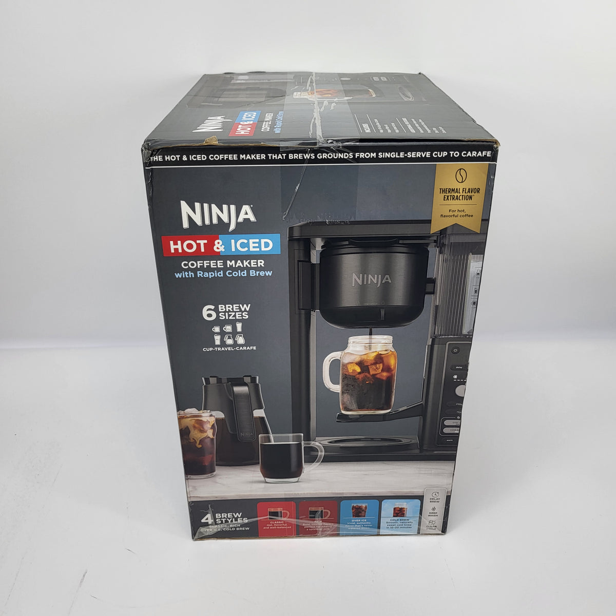 New Ninja Hot & Iced 10-Cup Drip Coffee Maker 4 Brew Styles Rapid Cold Brew 