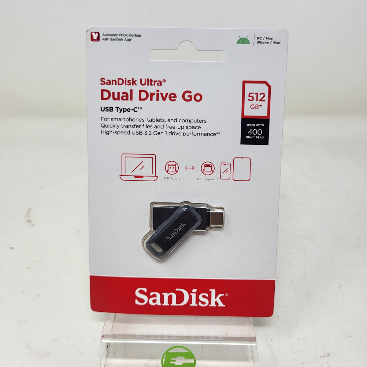 New SanDisk Ultra Dual Drive Go 512GB USB 3.2 Type-C Type-A Flash Drive