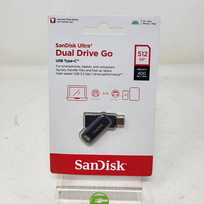 New SanDisk Ultra Dual Drive Go 512GB USB 3.2 Type-C Type-A Flash Drive