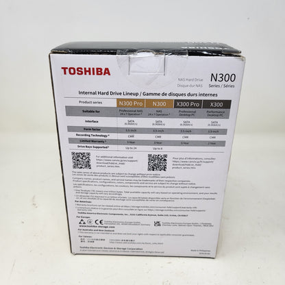New Toshiba 3.5" N300 Pro 10TB SATA III 6Gbps HDD HDWG71AXZSTA