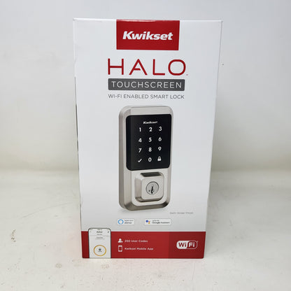  New Kwikset Halo 99390-001 Wi-Fi Touchscreen Smart Lock Satin Nickel