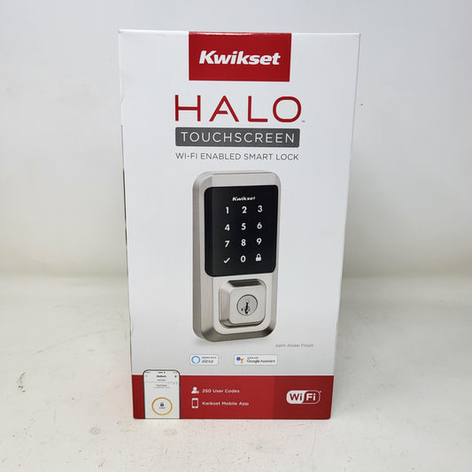  New Kwikset Halo 99390-001 Wi-Fi Touchscreen Smart Lock Satin Nickel