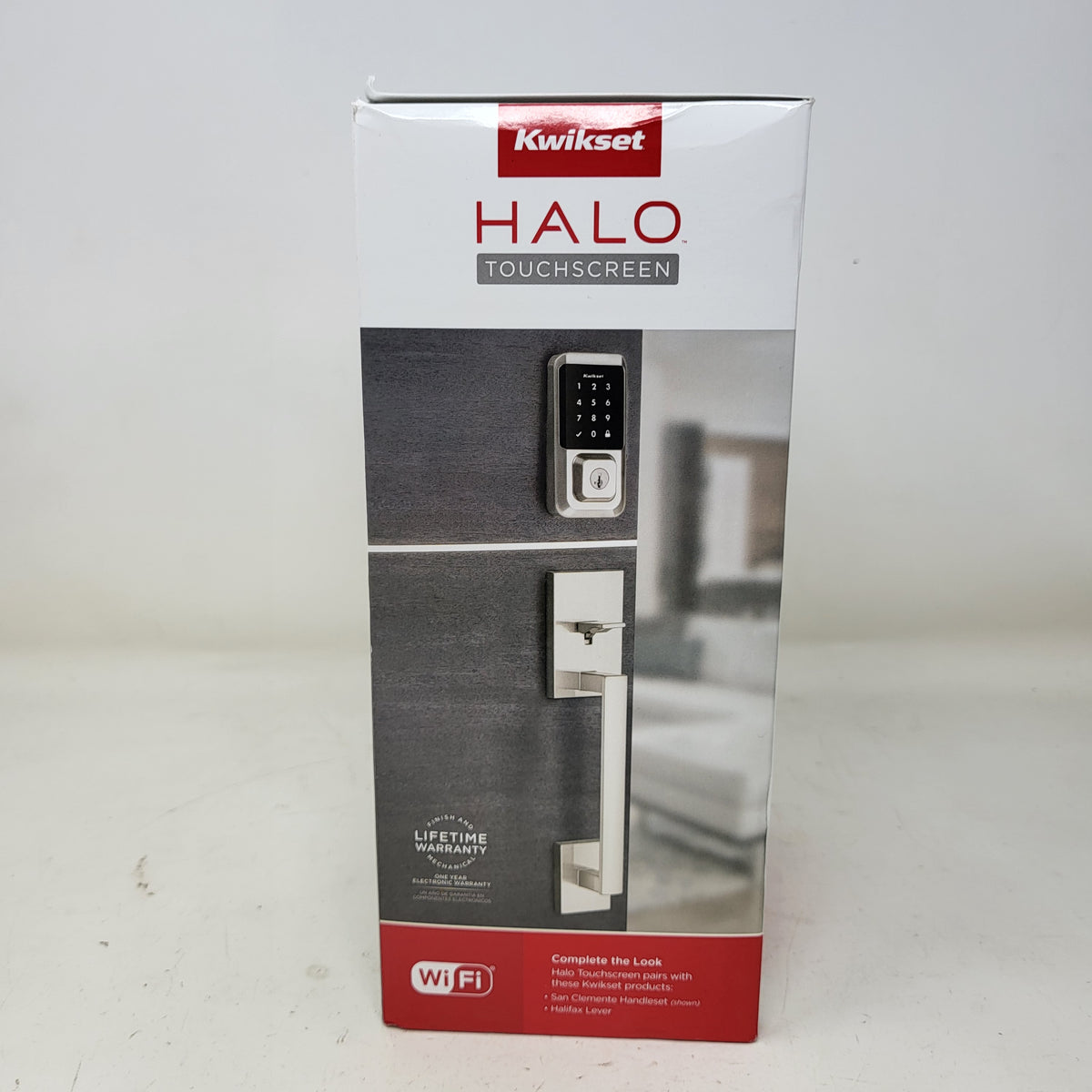  New Kwikset Halo 99390-001 Wi-Fi Touchscreen Smart Lock Satin Nickel