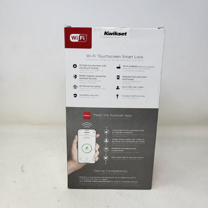 New Kwikset Halo 99390-001 Wi-Fi Touchscreen Smart Lock Satin Nickel