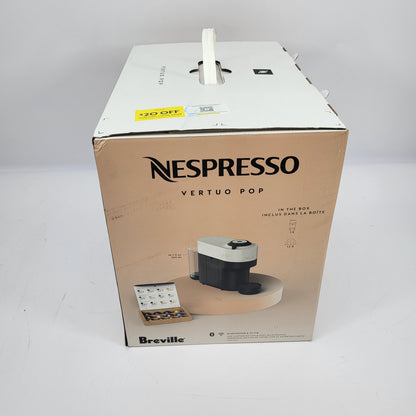 New Nespresso Vertuo Pop+ Coffee Machine by Breville Coconut White BNV120WHT