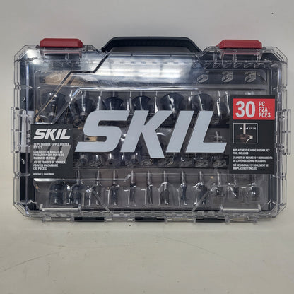 New SKIL 30-Piece Carbide-Tipped Router Bit Set RTB7502