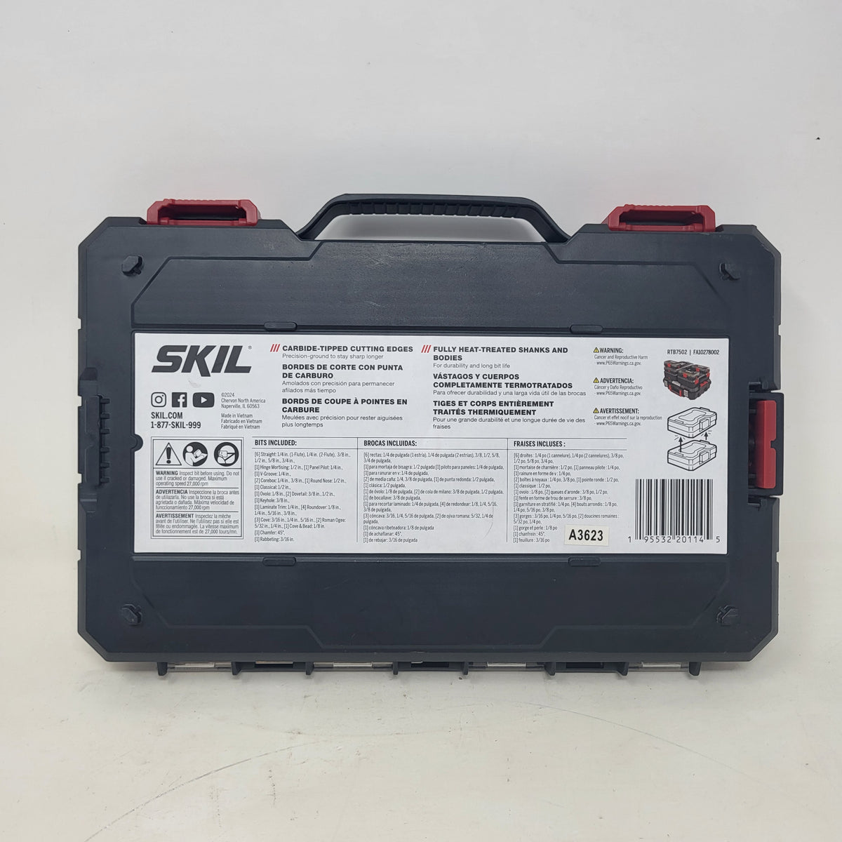 New SKIL 30-Piece Carbide-Tipped Router Bit Set RTB7502