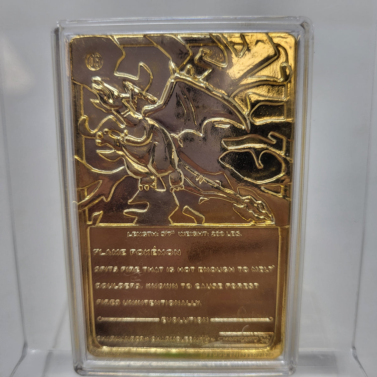 1999 Burger King Pokemon 23K Gold Plated Card Charizard 06