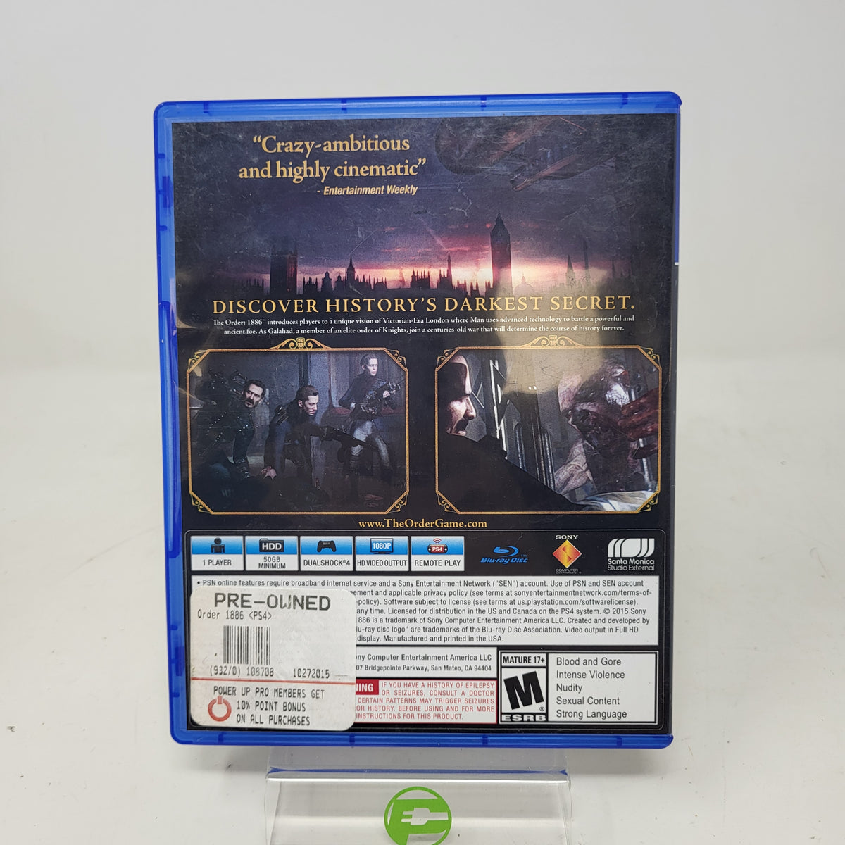 The Order: 1886 (Sony PlayStation 4 PS4, 2015)