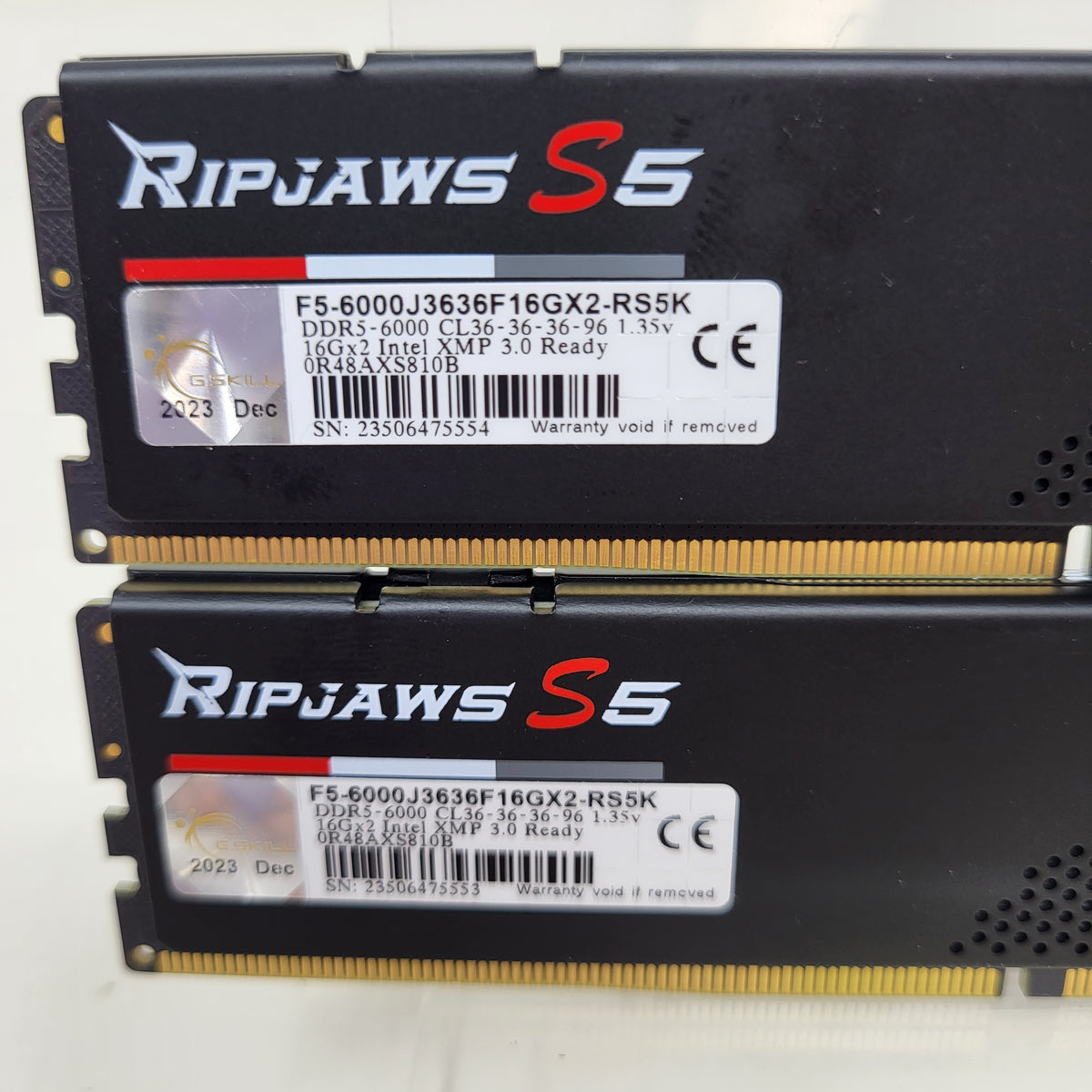 G.Skill RipJaws 32GB (2x16GB) RAM DDR5 6000MHz F5-6000J3636F16GX2-RS5K