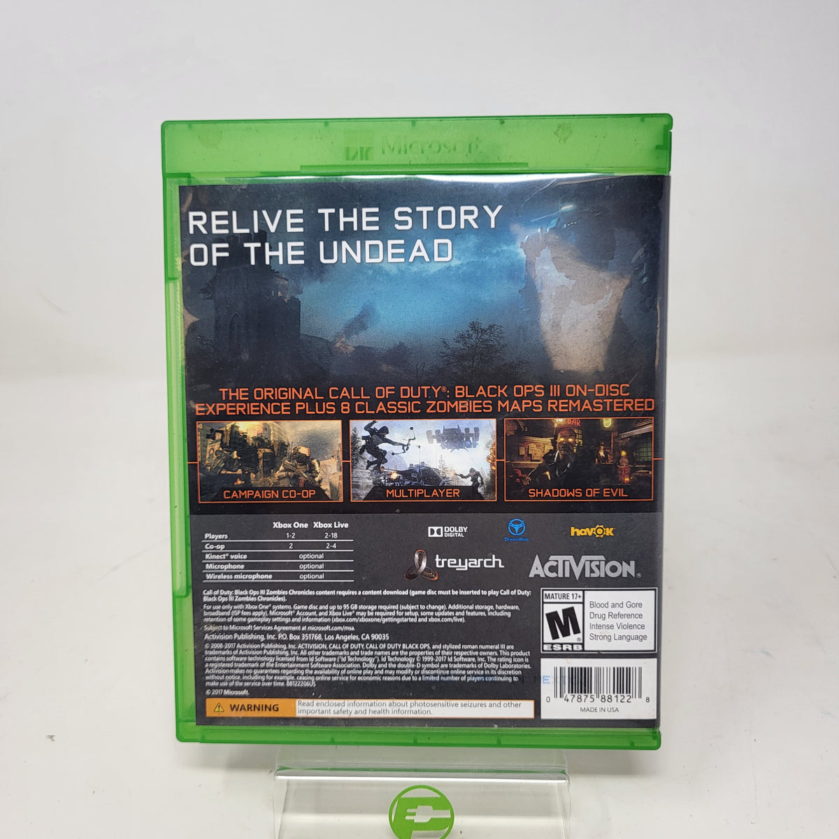 Call of Duty Black Ops III [Zombie Chronicles] (Microsoft Xbox One, 2017)