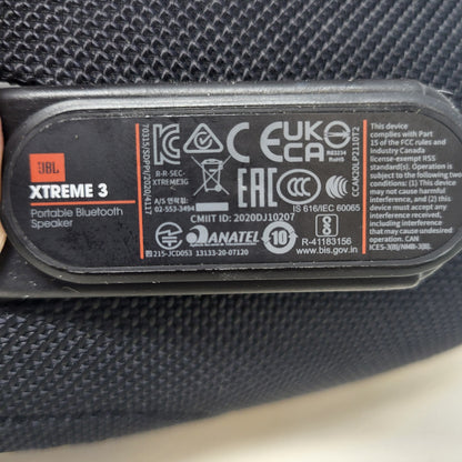 JBL Extreme 3 Portable Speaker System Black JBLXTREME3BLKAM