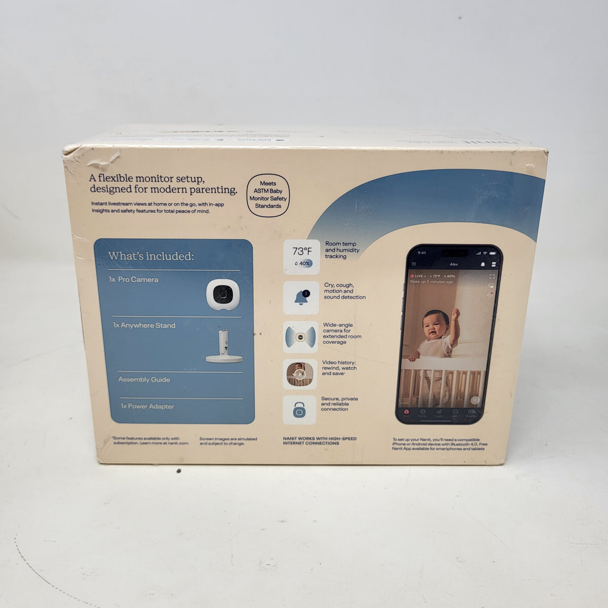 New Nanit Pro Smart Baby Video Camera Monitor w/Flex Stand