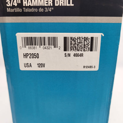Makita HP2050 2-Speed 120V Corded Hammer Drill Keyed Chuck w/ Case