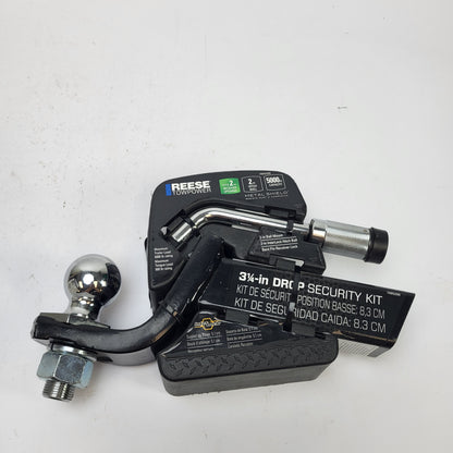 New Reese Towpower 7005200 2" Ball Mount 3-1/4" Drop Trailer Hitch Security Kit