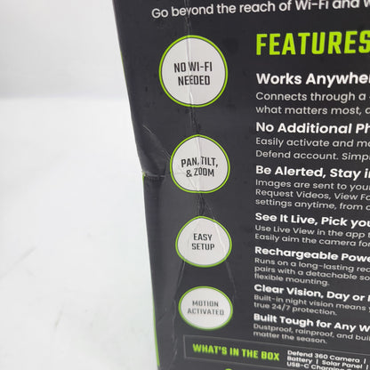 New Defend 360 4G Cellular Security Camera DFDPTZ01