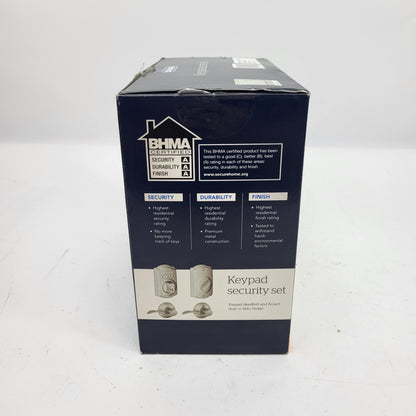 New Schlage Keypad Security Set Lever Combination Lock Set Satin Nickel