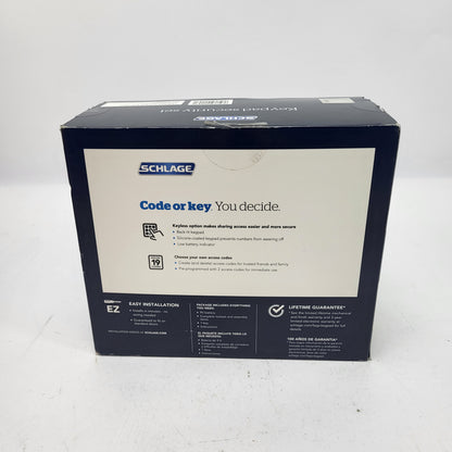 New Schlage Keypad Security Set Lever Combination Lock Set Satin Nickel