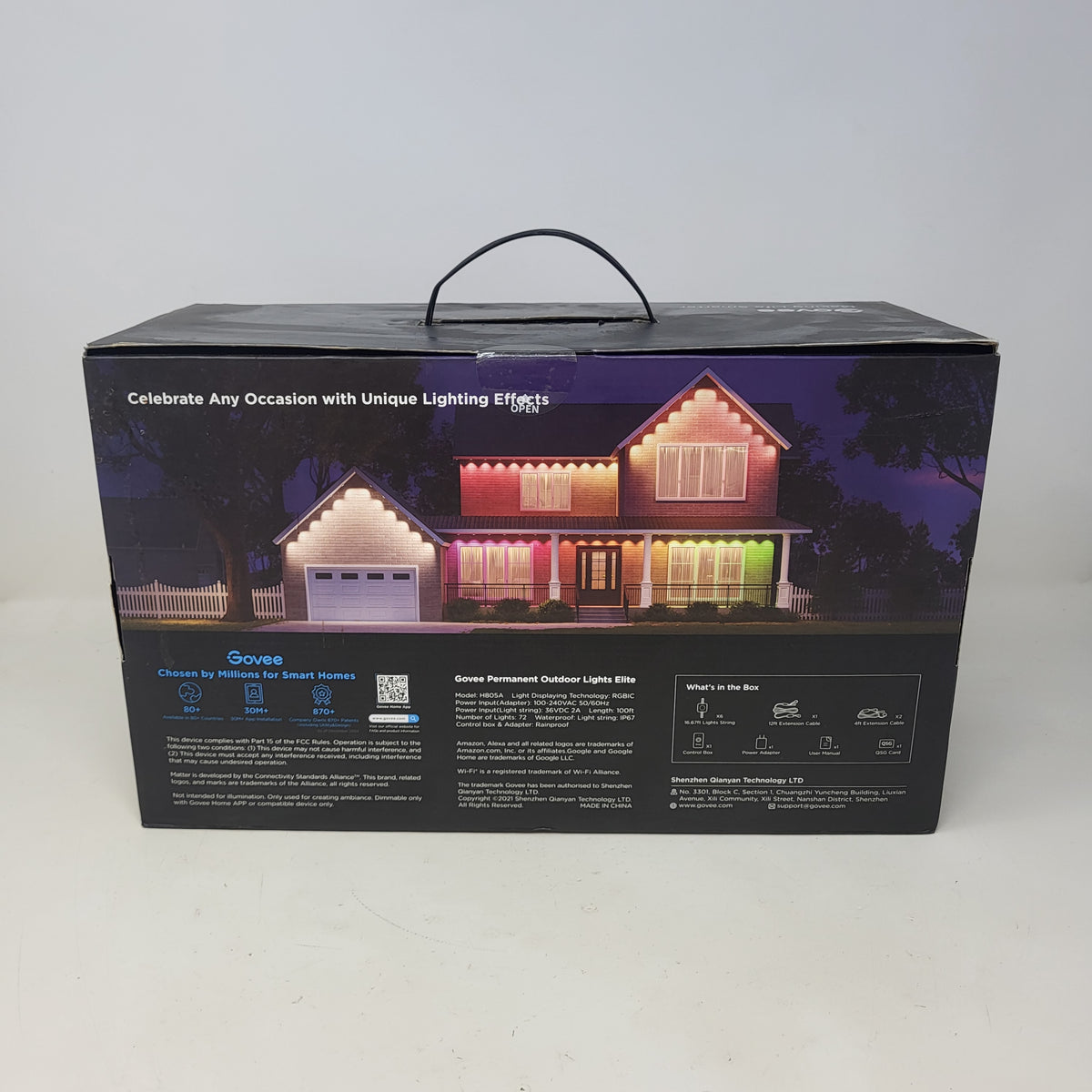 Govee Permanent Outdoor Lights Elite 100ft RGBIC Waterproof Wi-Fi LED String