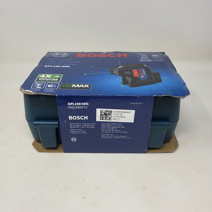 New Bosch GPL100-50G 5-Point Green Beam Laser Level 125 ft, 4X Brighter
