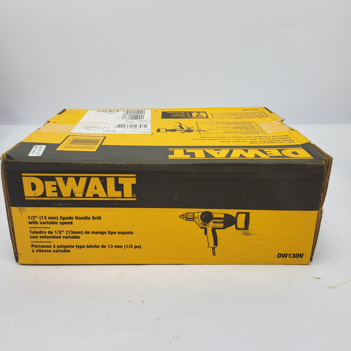 New Dewalt Electric Drill Spade Handle, 1/2-Inch, 9-Amp DW130V