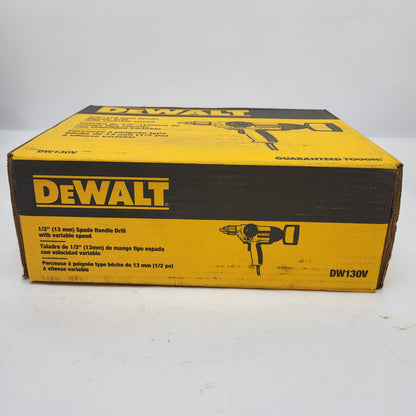 New Dewalt Electric Drill Spade Handle, 1/2-Inch, 9-Amp DW130V