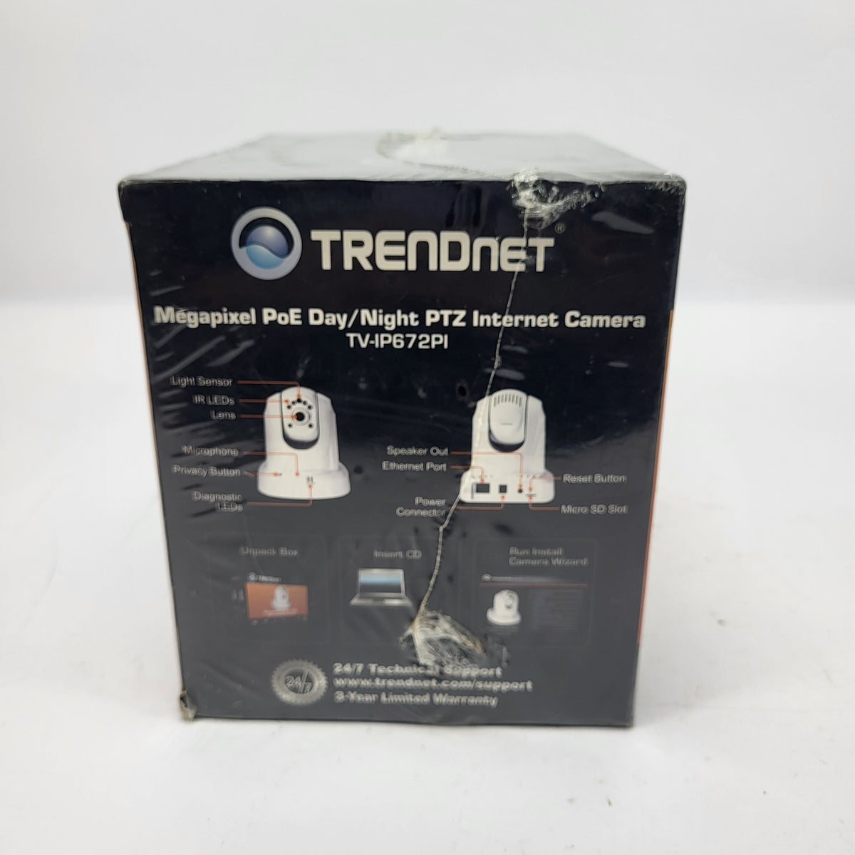 New TRENDnet TV-IP672P Megapixel HD PoE Day/Night PTZ Camera